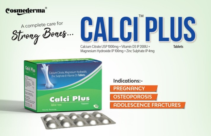 Calcitrol, Calcium Carbonate & Zinc Tablets Pharma Exporters 1