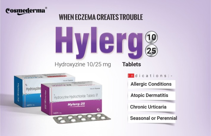 PCD Pharma Franchise For Hydroxyzine Hydrochloride 10mg Tablets 1