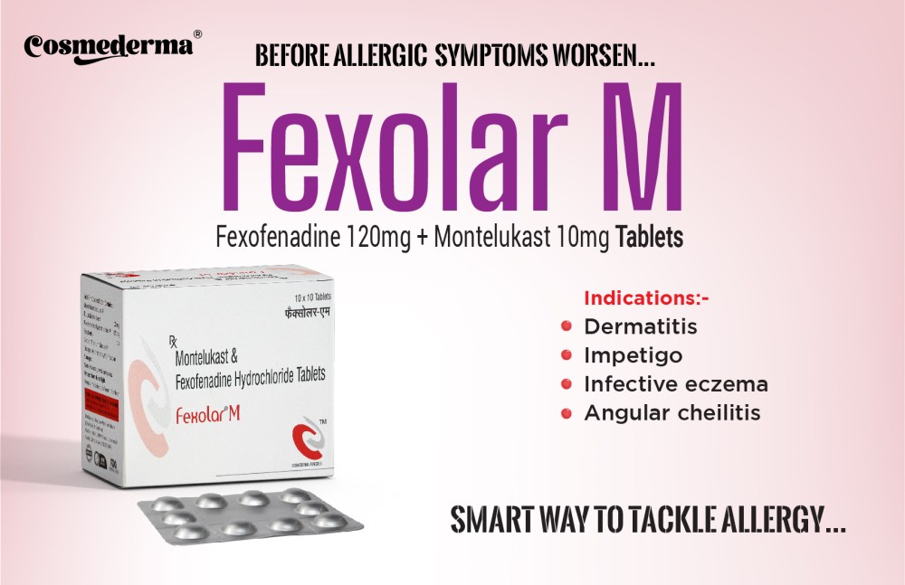 Best Pharmaceutical Third Party Manufacturing For Fexofenadine 120mg & Montelukast 10mg Tablets