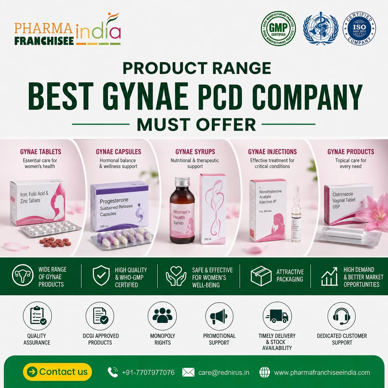 Product Range Best Gynae PCD Company Must Offer