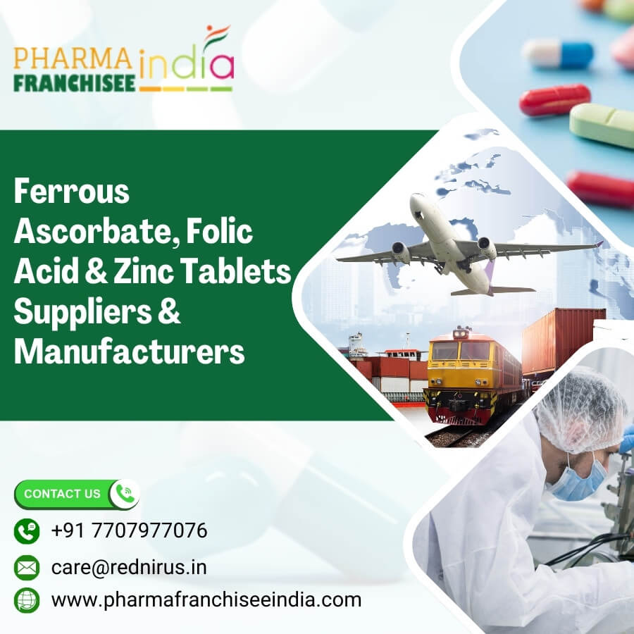 Ferrous Ascorbate, Folic Acid & Zinc Tablets Suppliers & Manufacturers